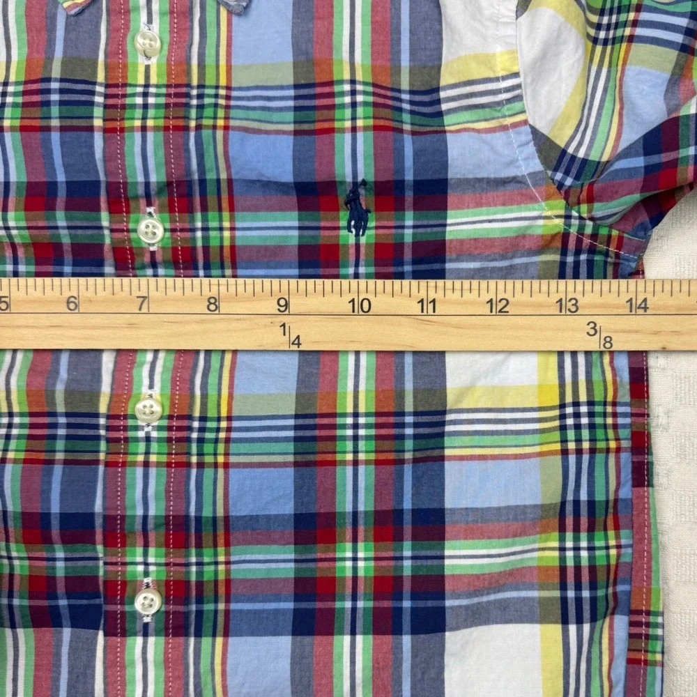 Ralph Lauren Plaid Button Down Shirt Kids Size‎ 5 Long Sleeve Multicolor Preppy
